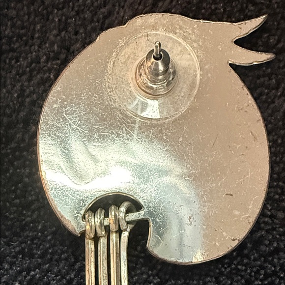 Montana Silversmiths Silver and Black Cowboy Earrings - Picture 3 of 4